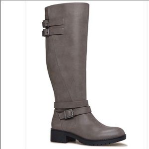 Shoe Dazzle Lolli Moto Boot Gray